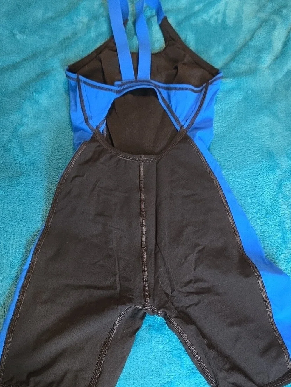 Speedo Black and Blue Competitive One-Piece Racing Suit